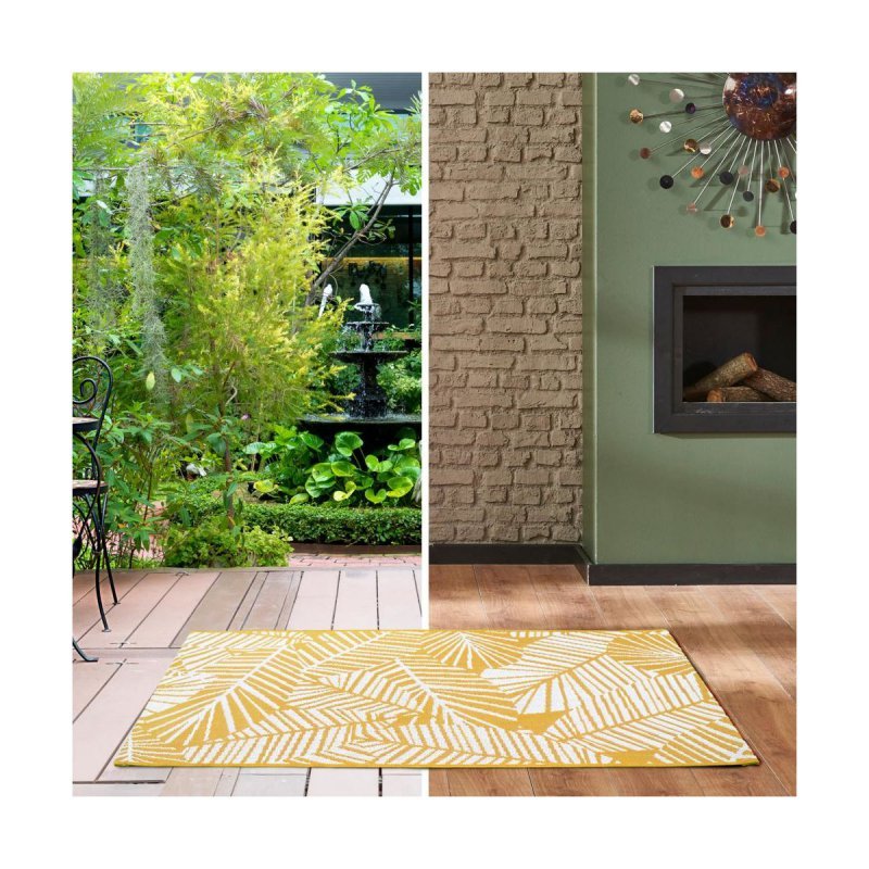 Outdoor carpet Model 2 JAWA leaves yellow