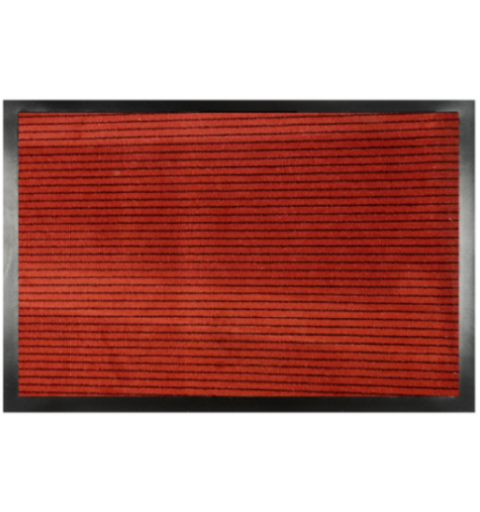 Clin Eingangsmatte doormat 90x150 cm rot gestreift