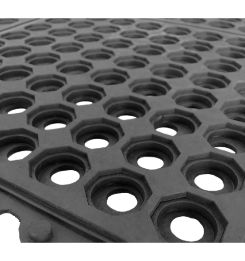 Modular rubber mat 90x90 cm openwork 12 mm