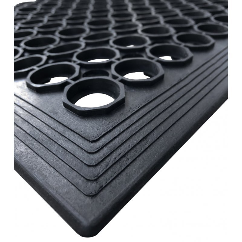Fußmatte durchbrochene Gummimatte mit Überlauf 13 mm 40x60 cm